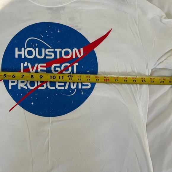 🔥"HOUSTON I'VE GOT PROBLEMS" REBELS & NOMADS WHITE MEN'S COTTON TEE NWT SIZES - Picture 6 of 11